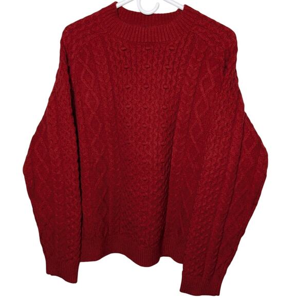 Ann Taylor Sweaters - Classic Red Cable Knit Sweater